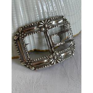 Shoe Buckle (?) - Silver With Minerva Head - Late 19th - Early 20th