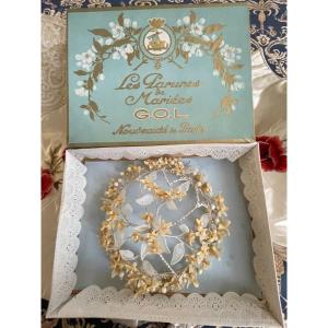 Wax Wedding Set - Orange Blossom Crown - Gol Brand - New From Paris