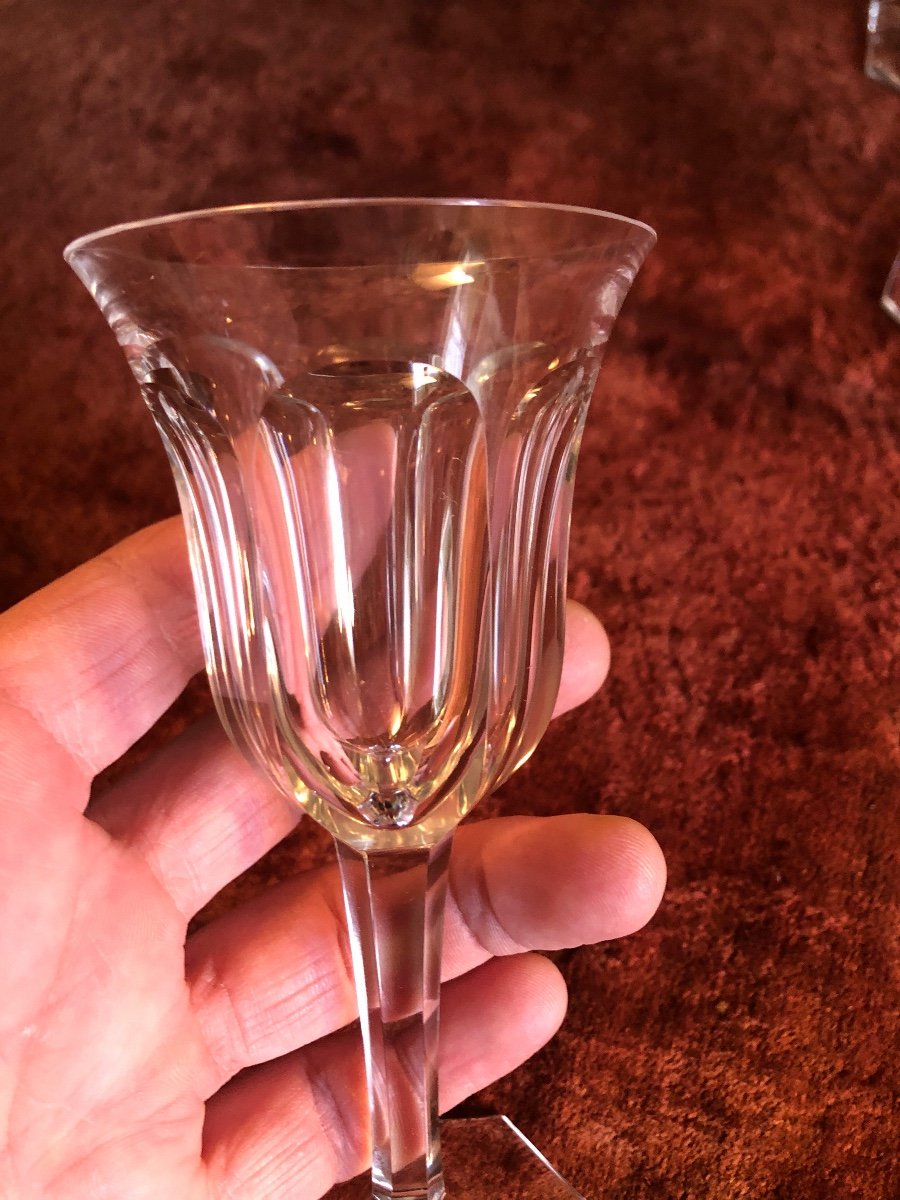 Baccarat Glasses. Malmaison. 6 White Wine Glasses. 13.5 Cm  -photo-4