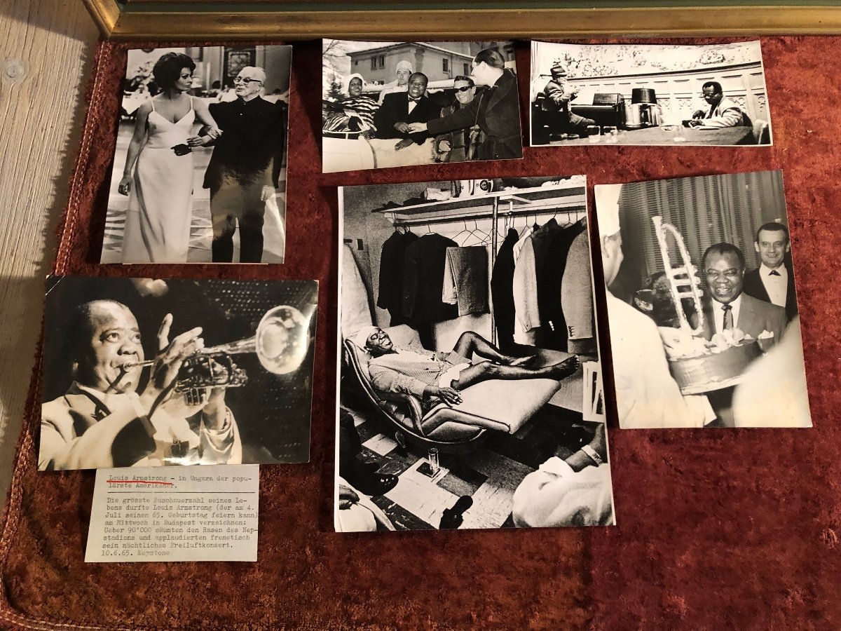 Photos Originales De Presse / Louis Armstrong, Charlie Chaplin, Sophia Loren, Marlo Brando -photo-3