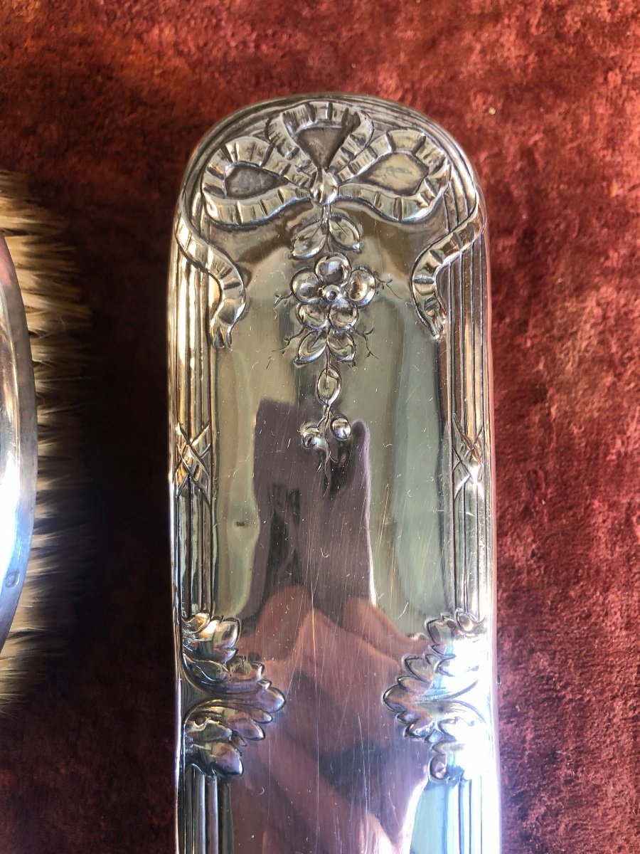 Hair Brush, Silver Shoe Brush. Louis XVI. -photo-3