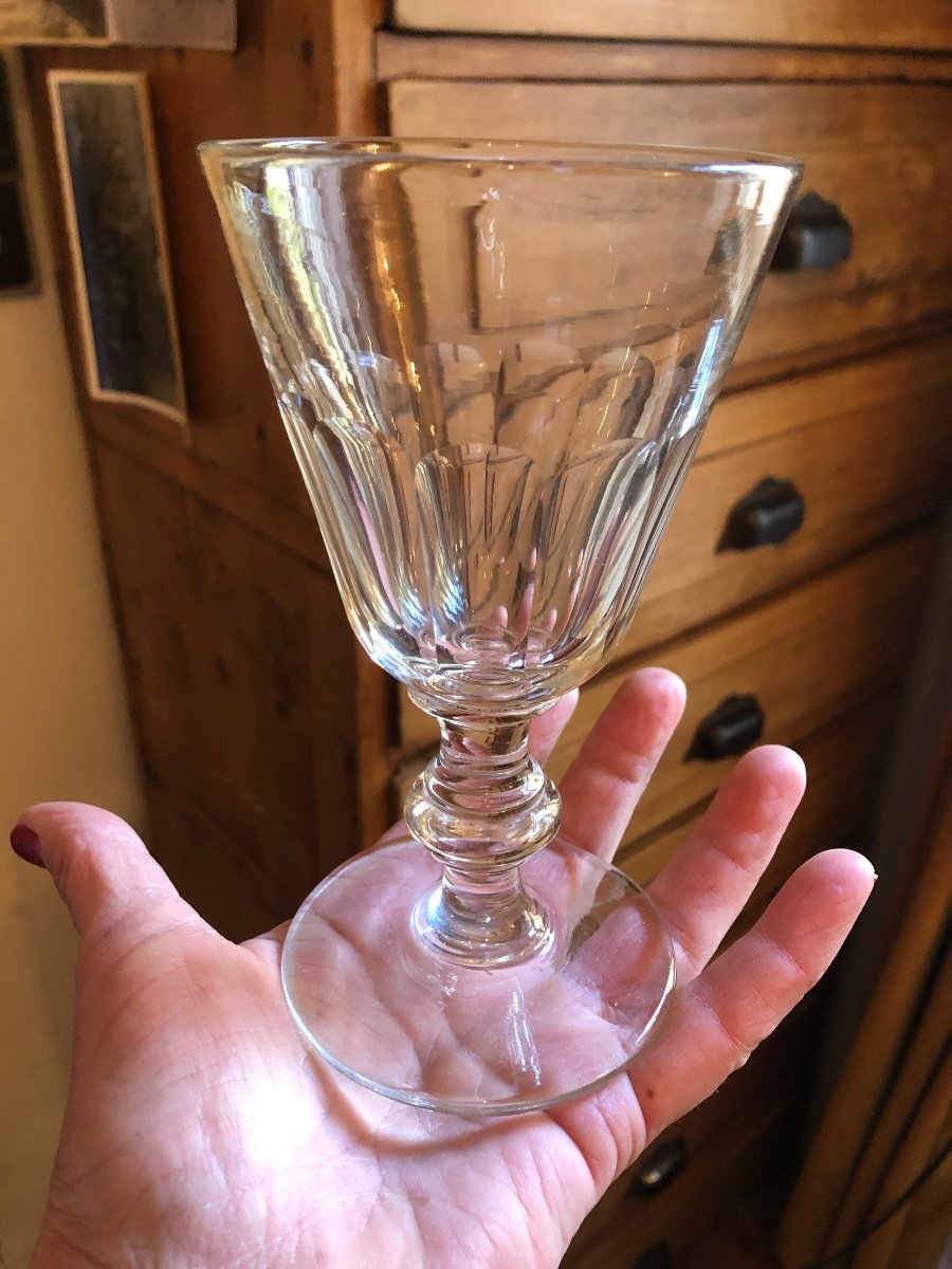 Verres En Cristal, Forme Tulipe ( X12). XIXème-photo-6