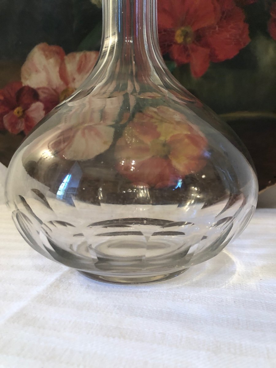 Glass Wine Carafe. 19th Century. -photo-2