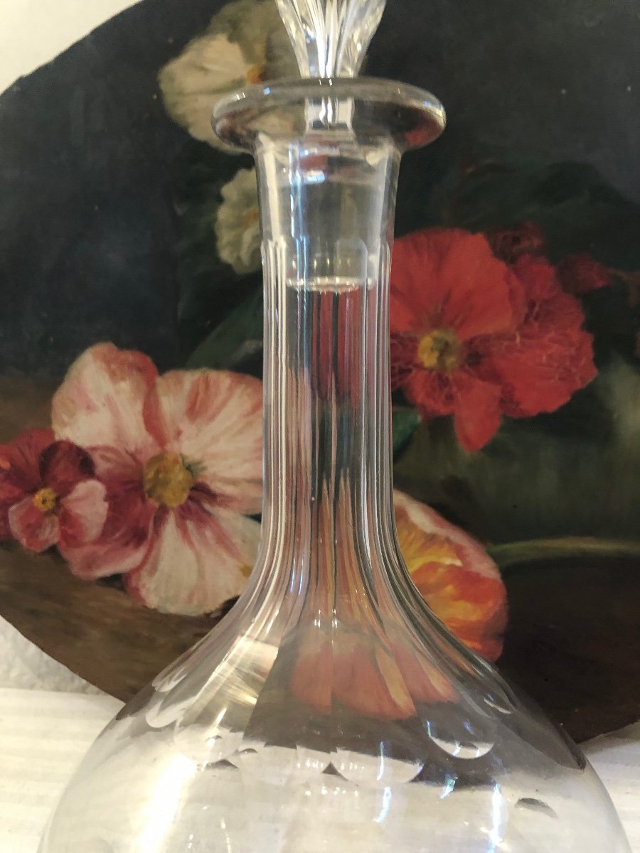 Glass Wine Carafe. 19th Century. -photo-3