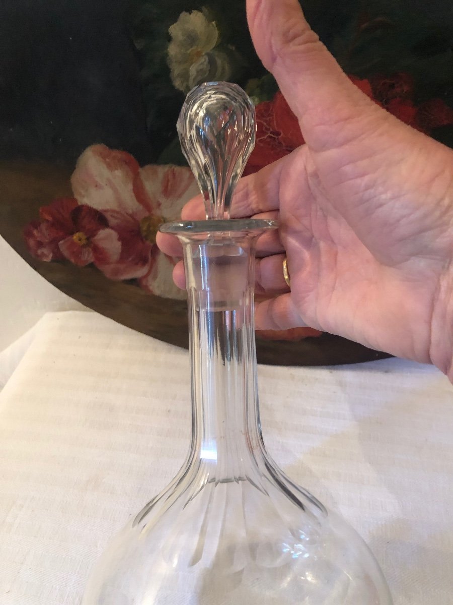 Glass Wine Carafe. 19th Century. -photo-3