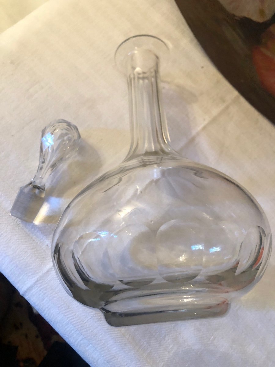 Glass Wine Carafe. 19th Century. -photo-6