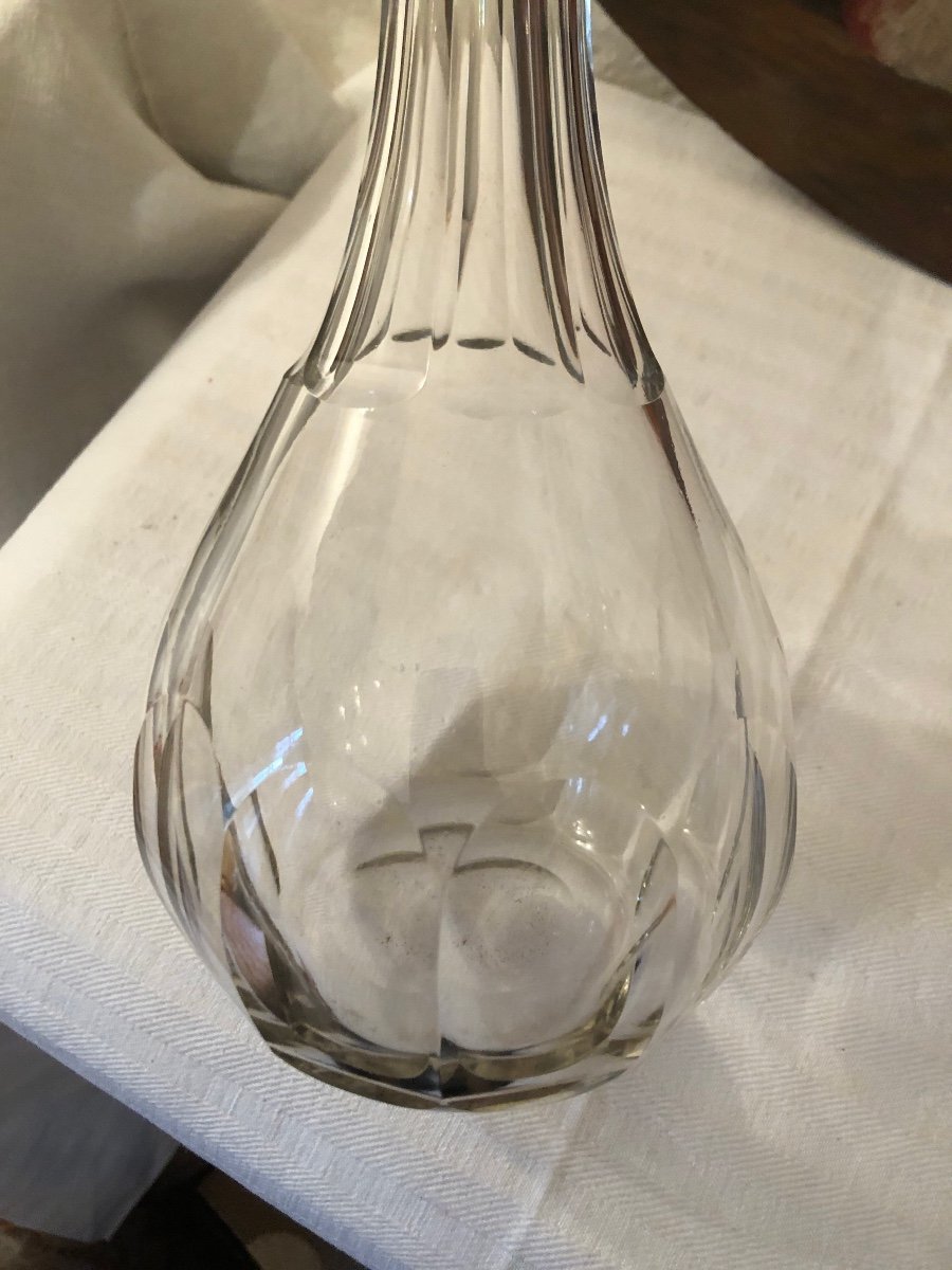 Glass Wine Carafe, Elongated Shape. 21st Century -photo-1