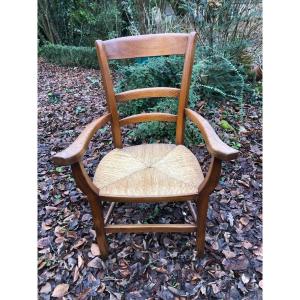 Walnut Straw Armchair 