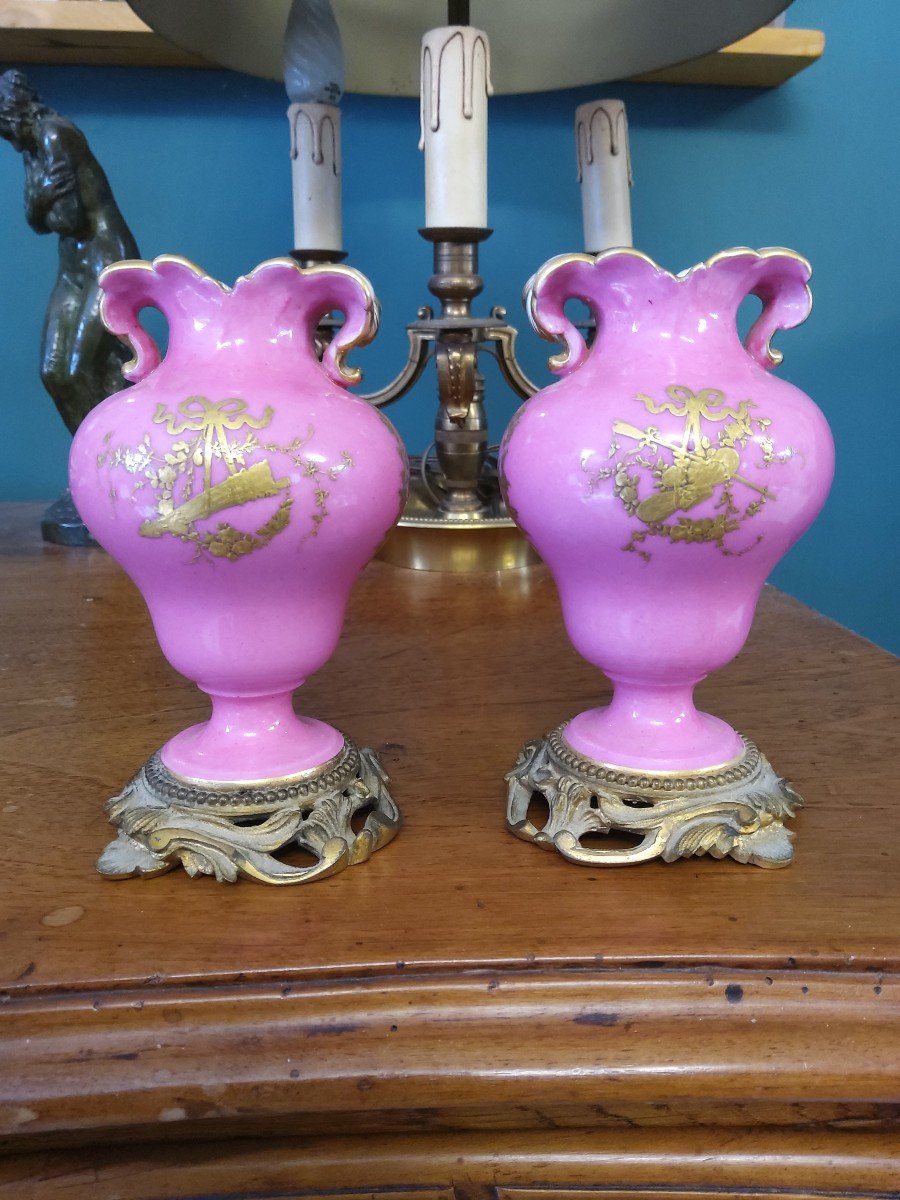 Pair Of Small Porcelain Vases -photo-3