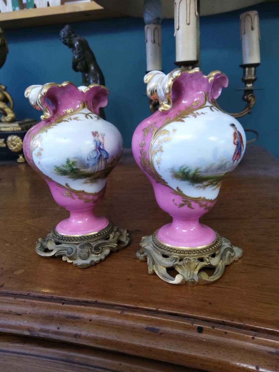 Pair Of Small Porcelain Vases -photo-1