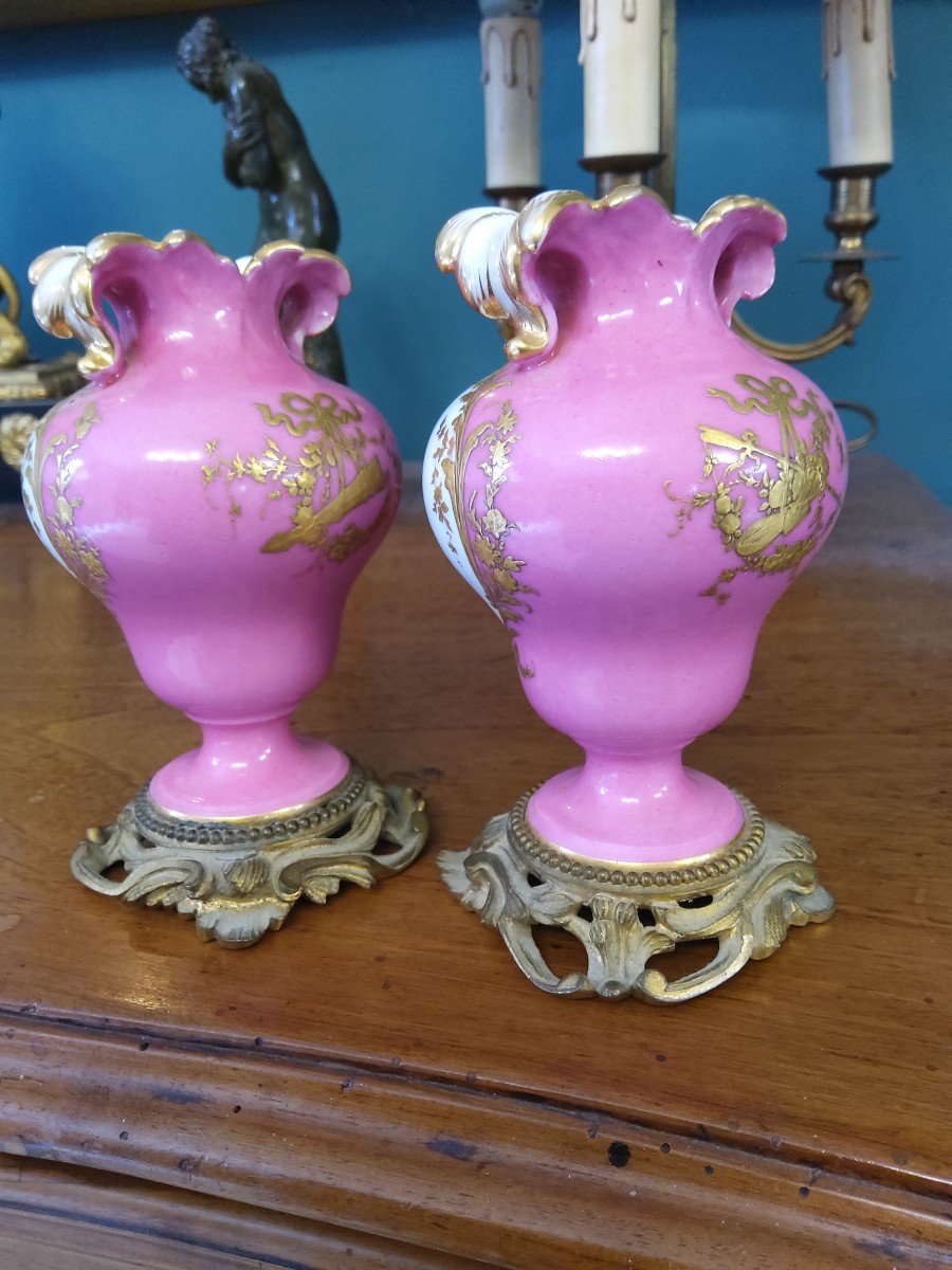 Pair Of Small Porcelain Vases -photo-2