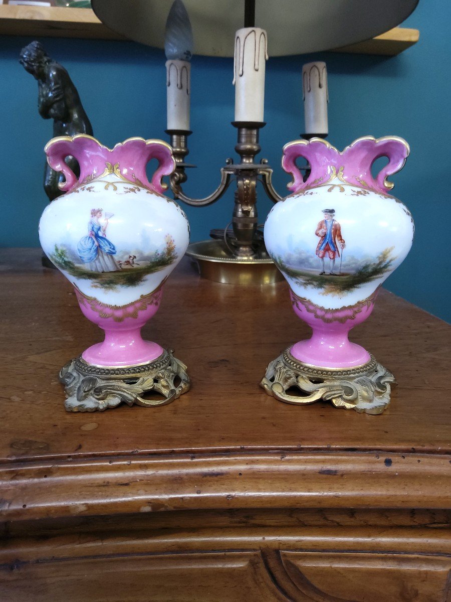 Pair Of Small Porcelain Vases 