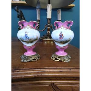 Pair Of Small Porcelain Vases 