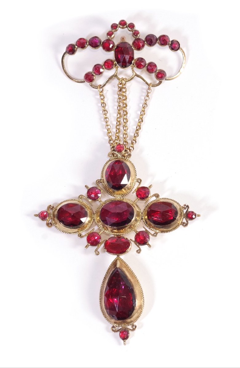 Pendentif Croix Badine De Perpignan En Or 18k, Croix Religieuse Régionale, Sud De La France