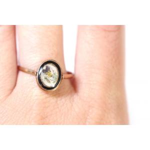 Georgian Portrait Pansy Swivel Ring In 18k Gold, Lady Portrait, Pansy Flower, Sentimental Ring