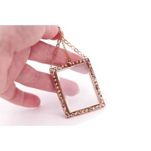 Georgian Rectangular Locket Pendant In 18k Gold, Antique Locket Pendant, Georgian Locket 