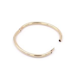 Vintage 18k Gold Bangle Bracelet, Retro Jewelry, Hollow Gold