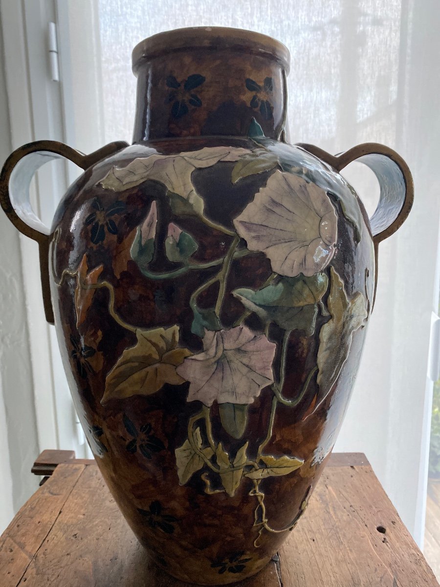   Vase  De Ferdinand Thesmar en céramique 1900 -photo-3