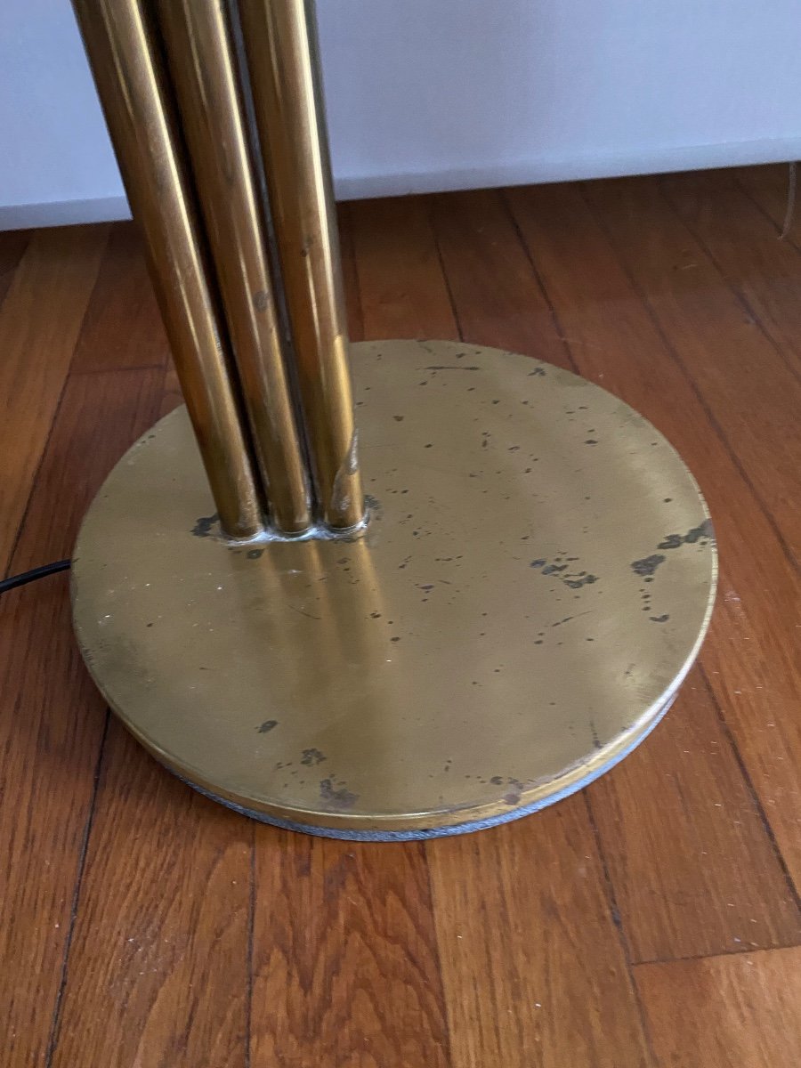 Floor Lamp 1970 Brass And Glass Balls -photo-1