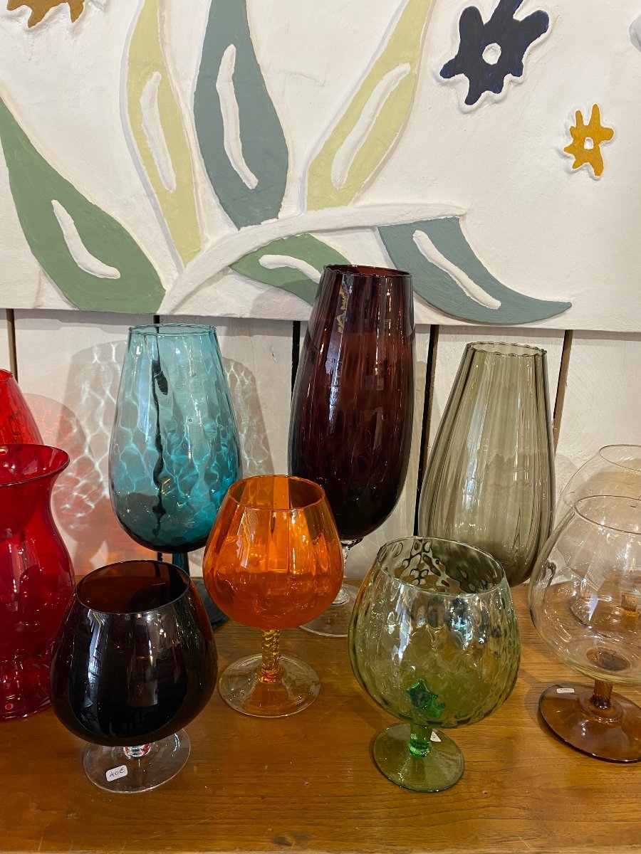 Lot de 14 Vases  Empoli Vintage 1970 . Design Italien -photo-3