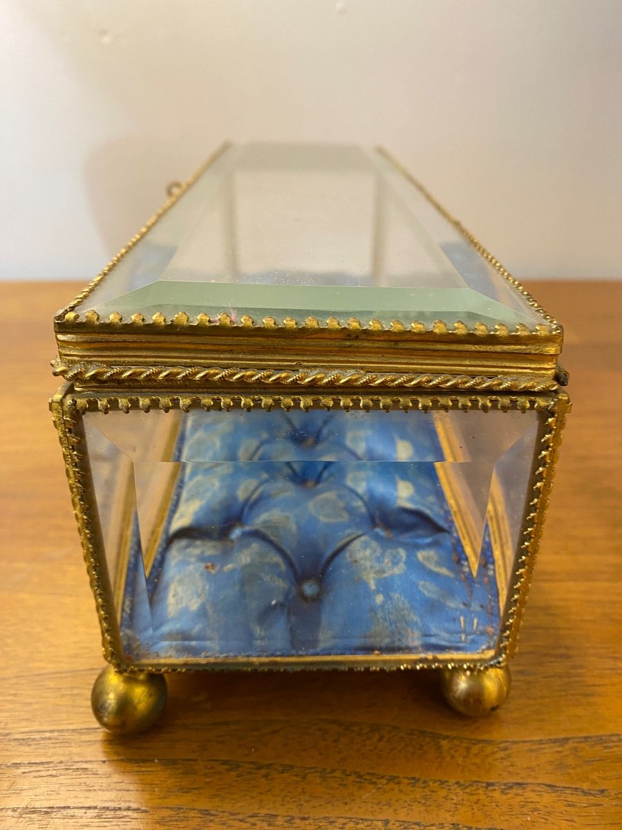 Grand Coffret à Bijoux En Verre Biseauté Napoleon III-photo-4