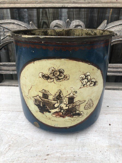 Late 18th Century Lacquered Brass Cooler-photo-3