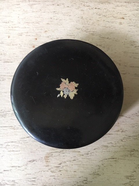 Round Box In Tortoiseshell With Centered Gold And Silver Decor, 18th Century-photo-2