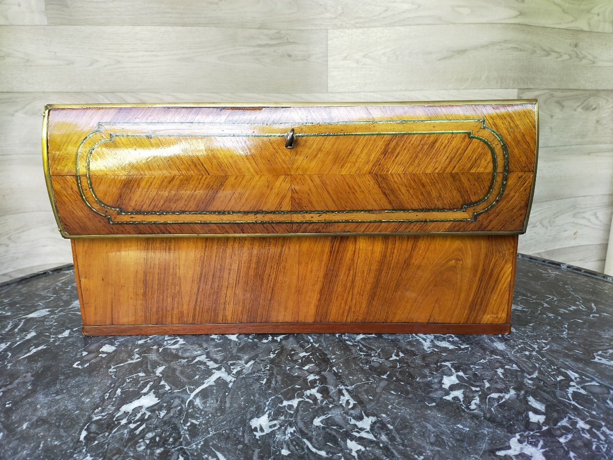 Writing Desk In Marquetry And Bronze-photo-3