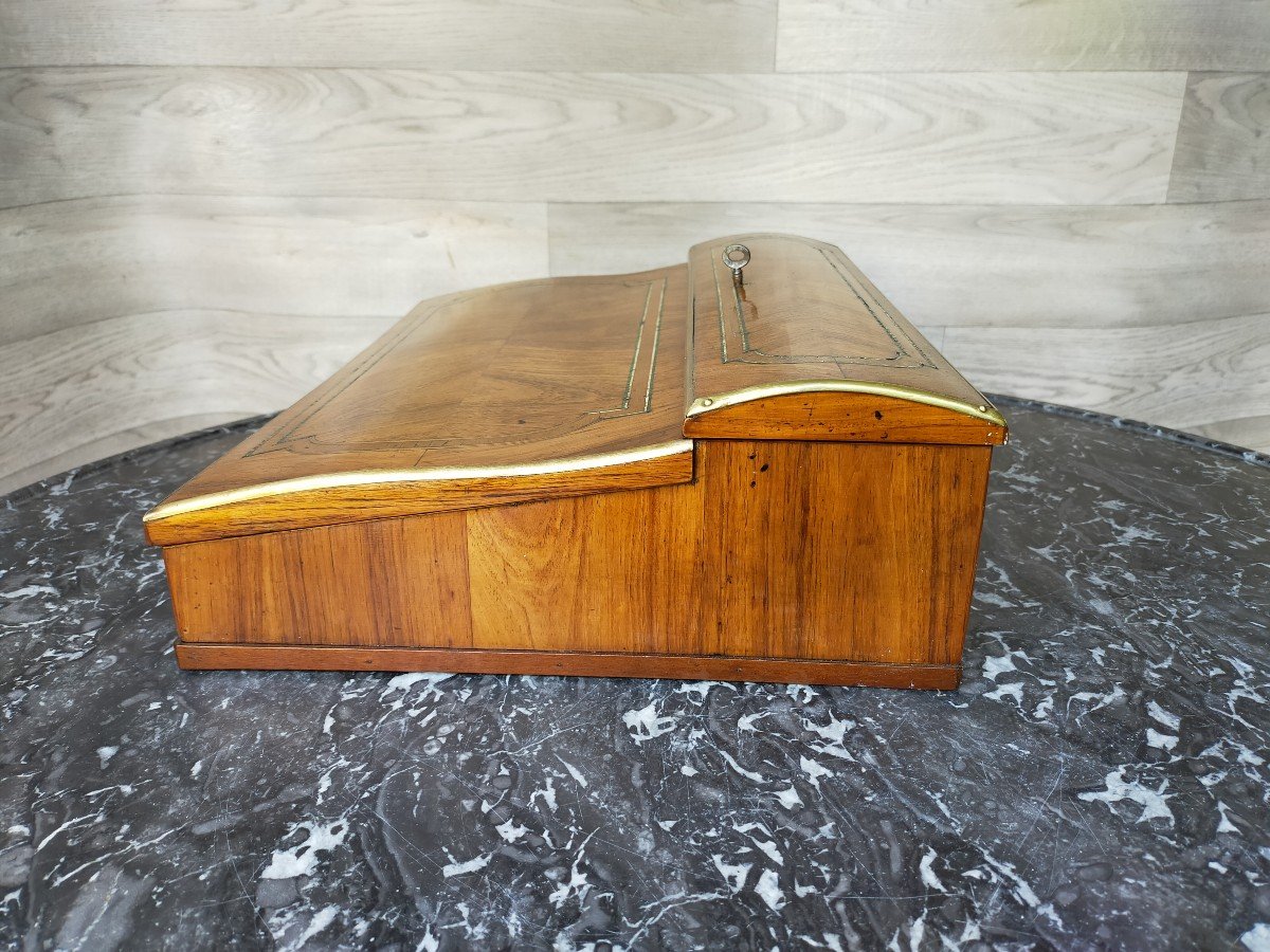 Writing Desk In Marquetry And Bronze-photo-3