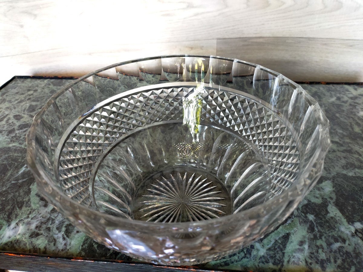 Large Saint Louis Crystal Salad Bowl-photo-3