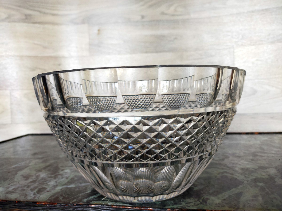 Large Saint Louis Crystal Salad Bowl-photo-4