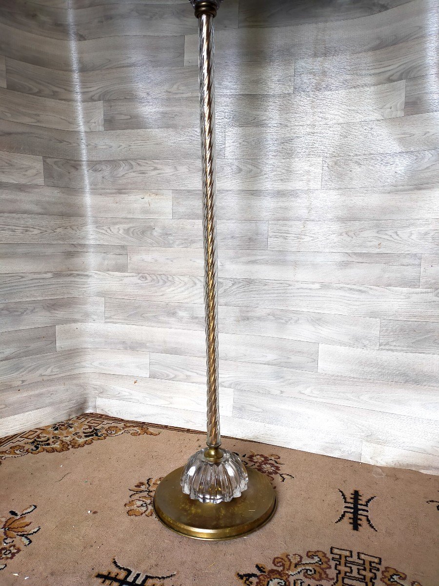 Floor Lamp In Crystal From Saint Louis And Brass (lamp. Luster)-photo-4