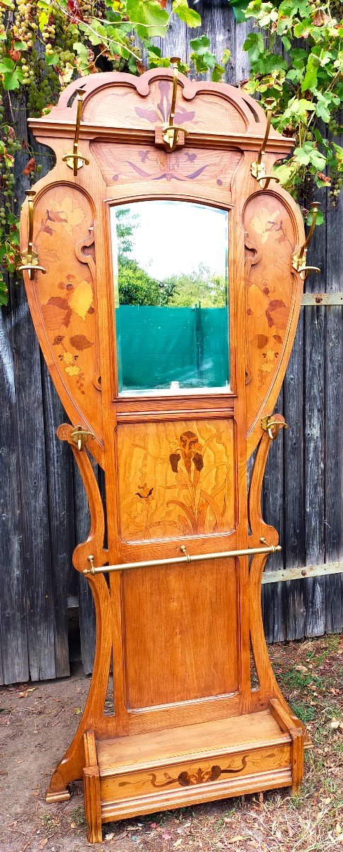 Art Nouveau Cloakroom Coat Rack (majorelle Gallé ...)-photo-4