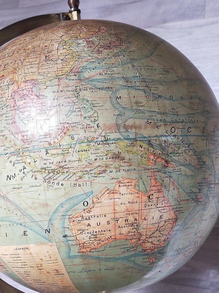 Terrestrial Globe J Forest Napoleon III World Map -photo-1