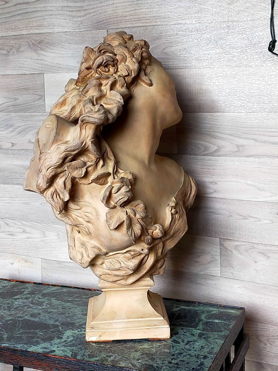 Jean Baptiste Carpeaux La Bacchante Aux Roses Ou Rieuse Terre Cuite -photo-1