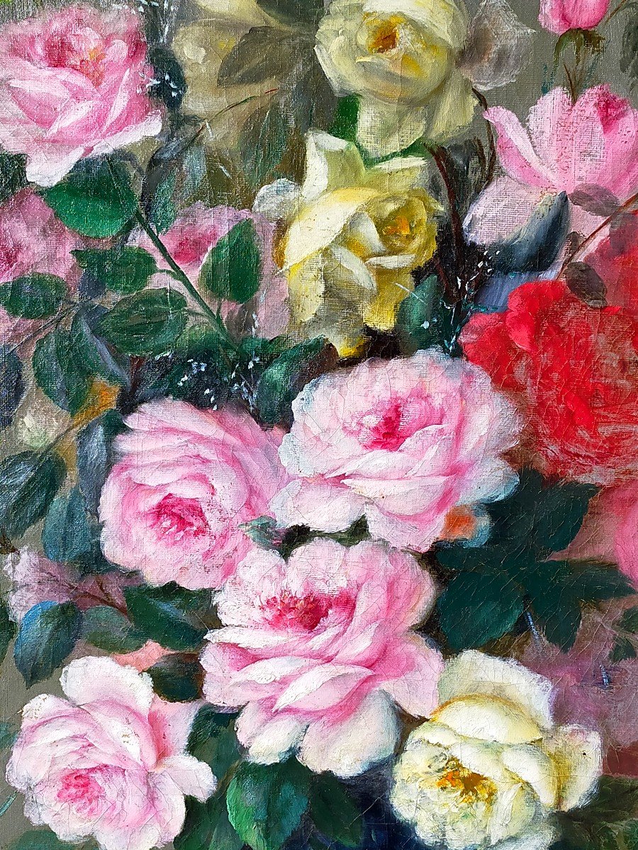 Grande Nature Morte Aux Roses Victoria Martin (1784-1869) -photo-4