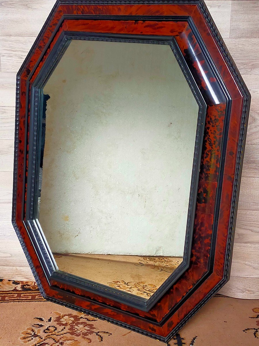 Miroir En écaille De Tortue Marqueterie Boulle -photo-3