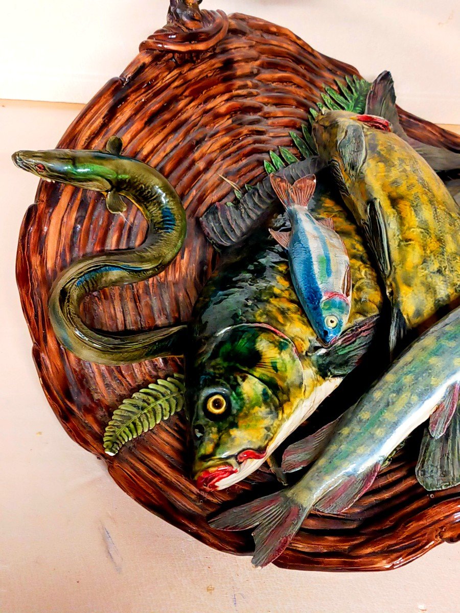 Large Fish Basket (palissy Renoleau Tours ...)-photo-2