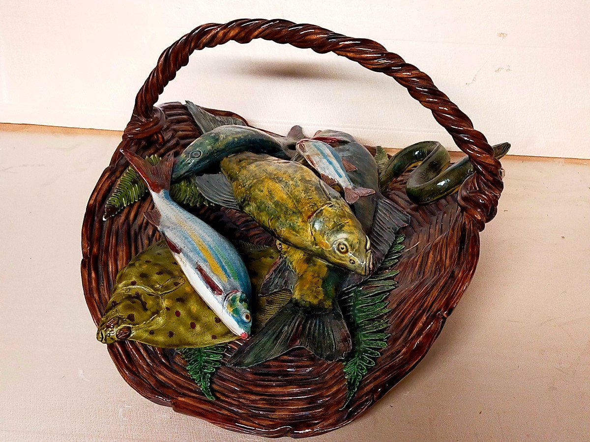 Large Fish Basket (palissy Renoleau Tours ...)-photo-4