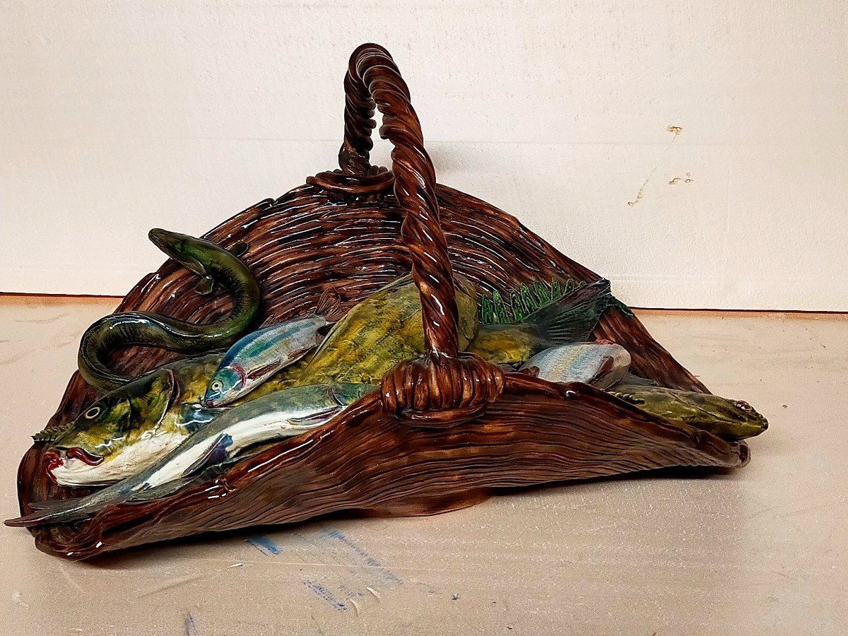 Large Fish Basket (palissy Renoleau Tours ...)-photo-4