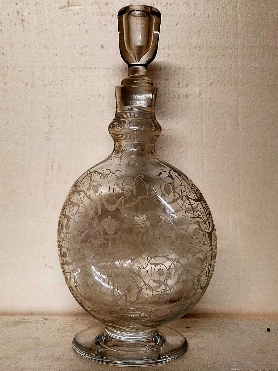 Large Baccarat Crystal Bottle Carafe -photo-1