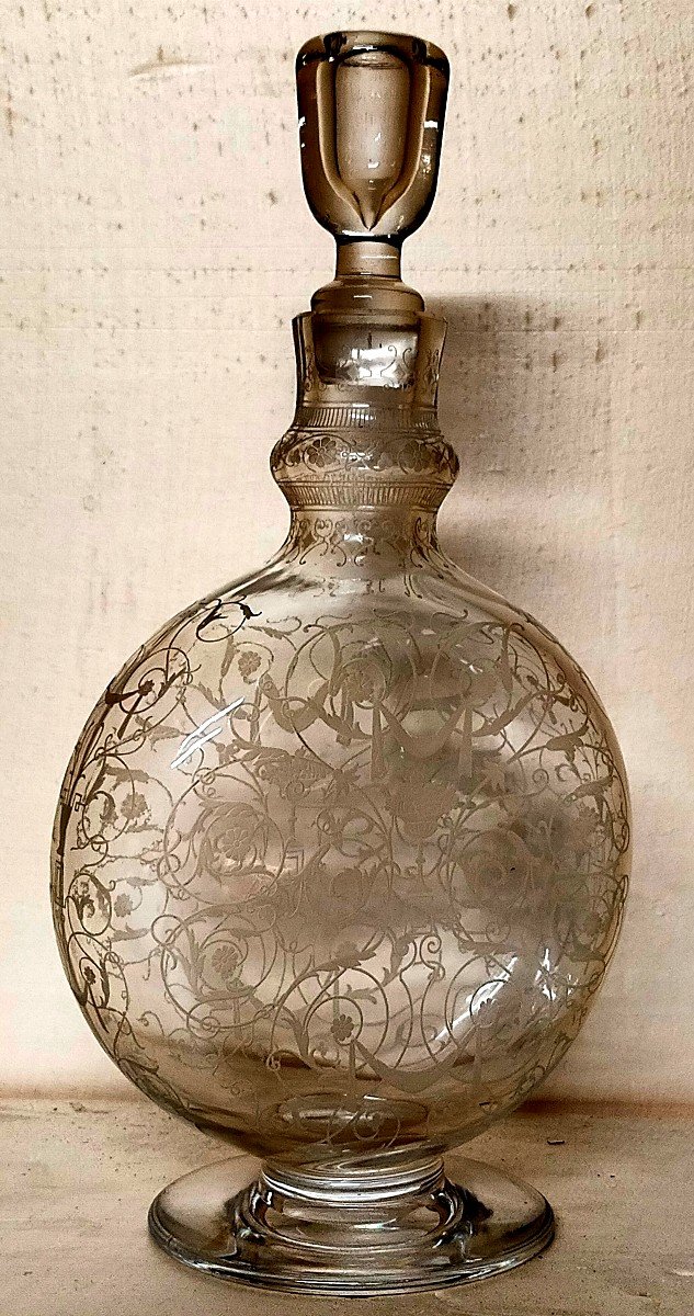 Large Baccarat Crystal Bottle Carafe 