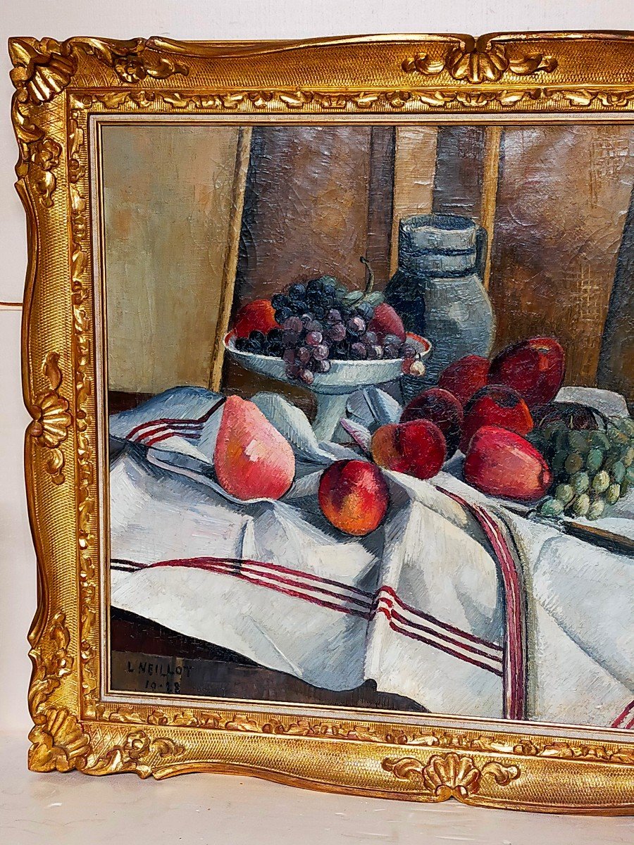 Louis Neillot 1898-1973 Still Life With Fruit -photo-2