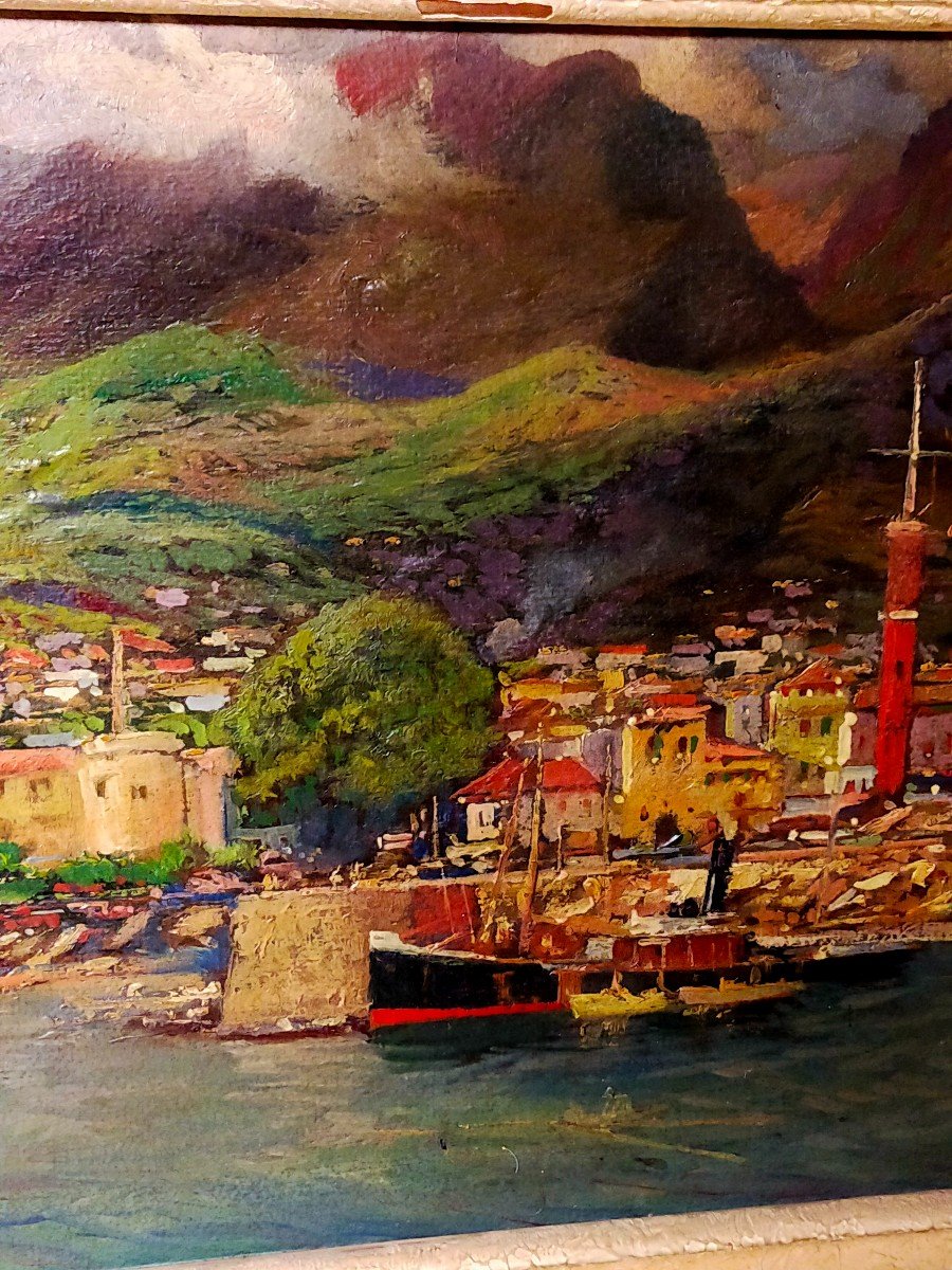 Jean Louis Paguenaud View Of The Port Of Funchal In Madeira -photo-1