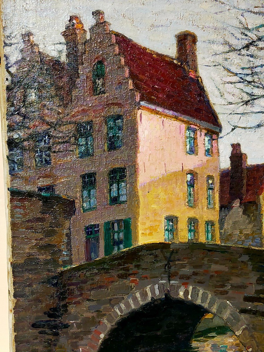 Pierre Gaston Rigaud 1874/1939 Le Pont A Bruges En 1912-photo-3