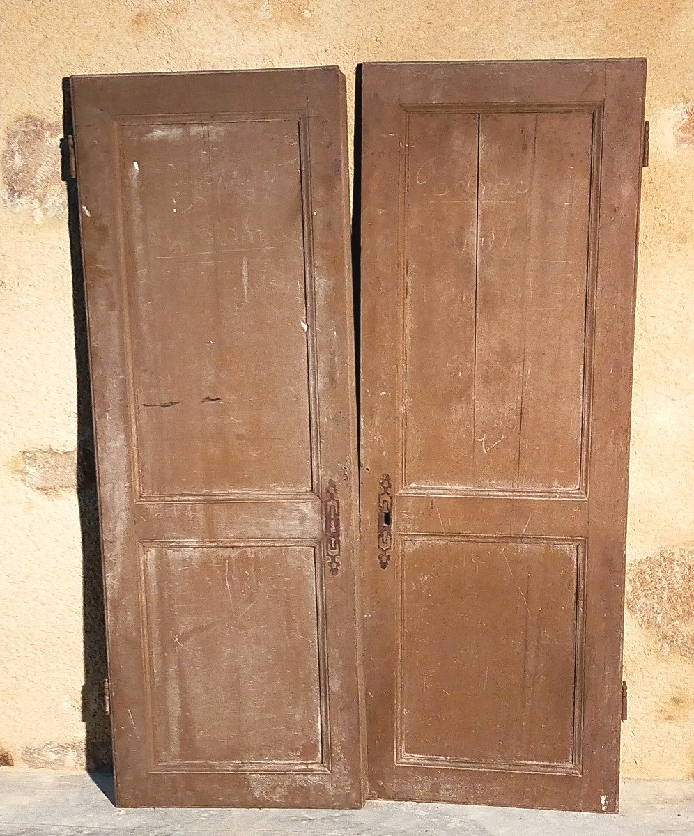 Pair Of 18th Century Woodwork Cupboard Doors 