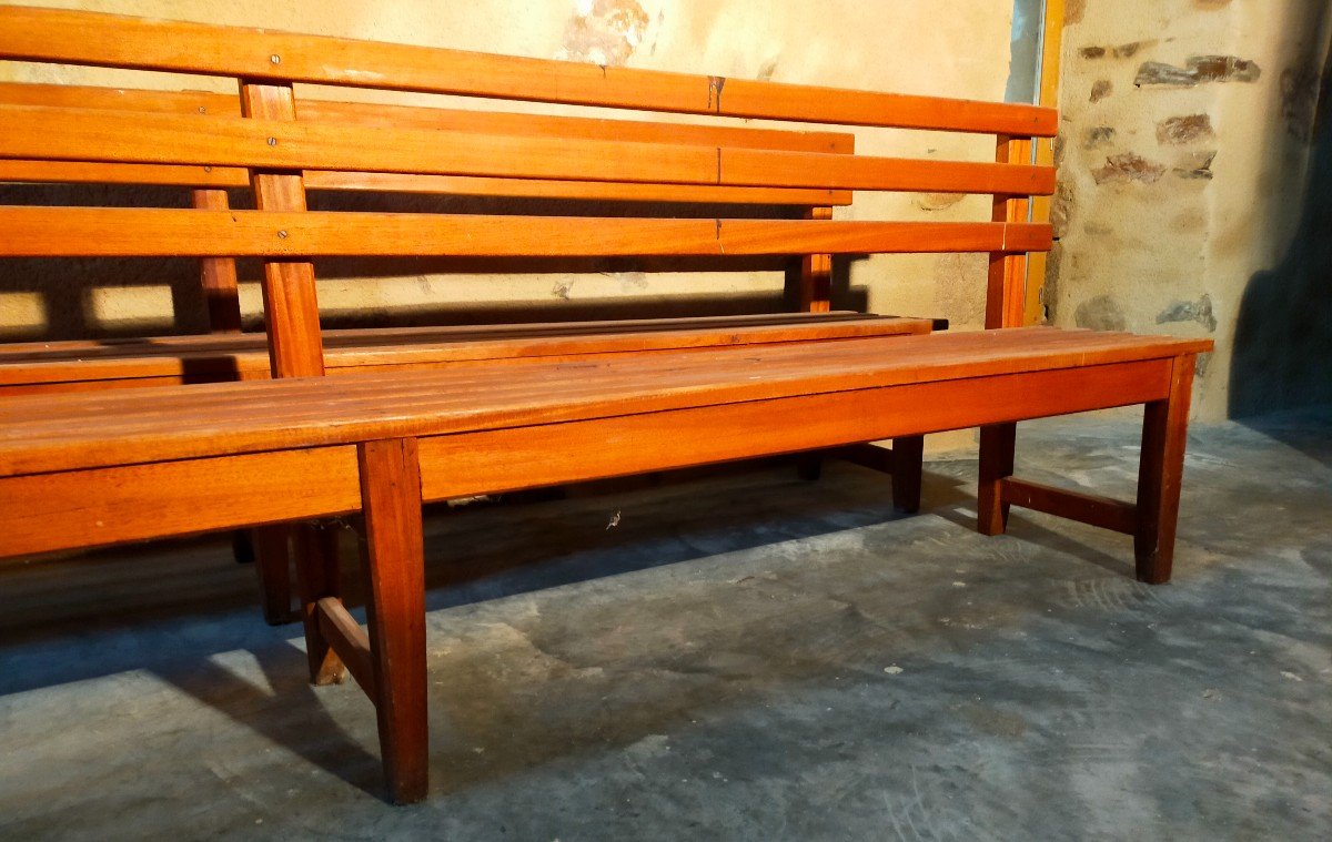 Pair Of Wooden Benches  -photo-3