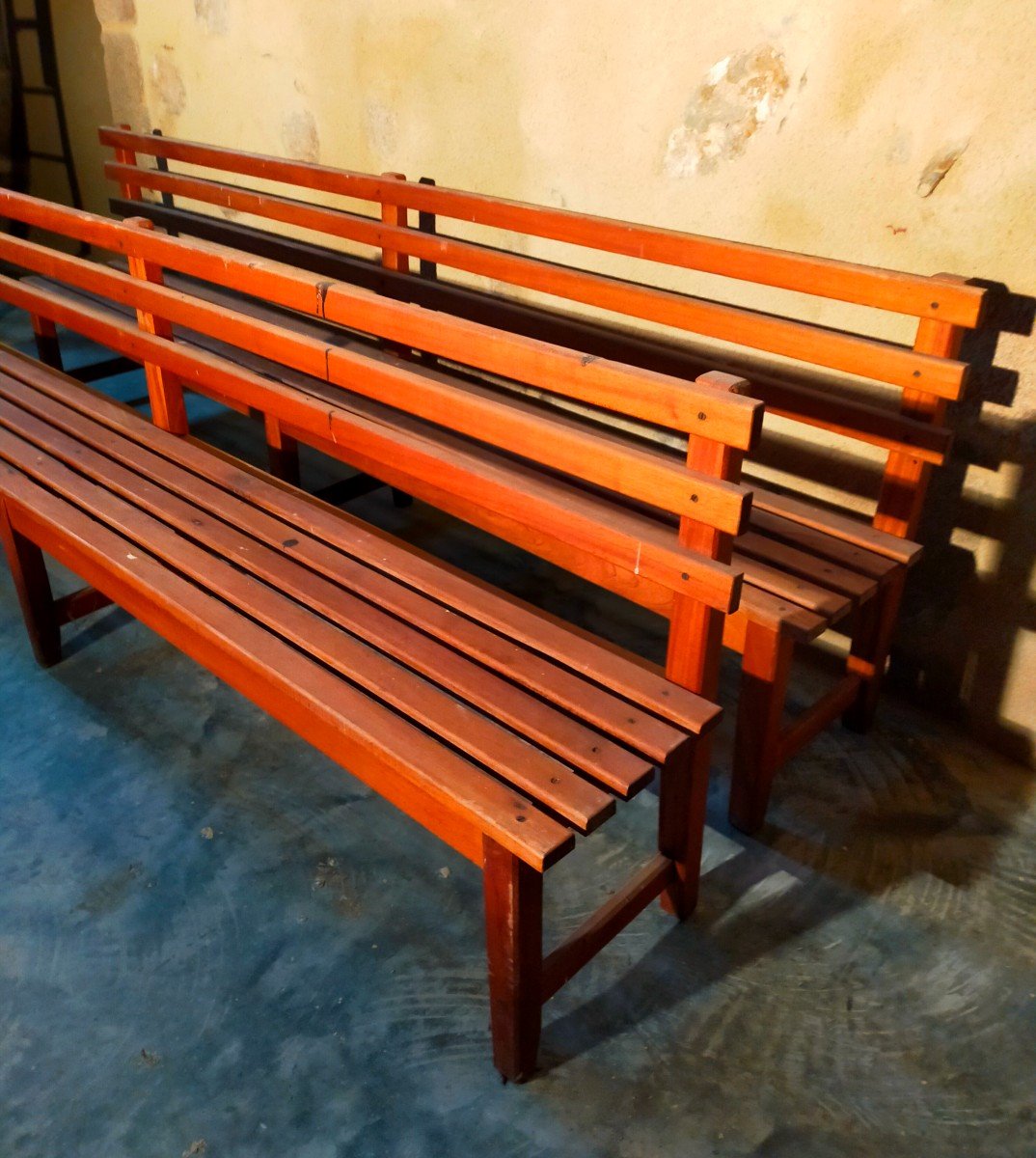 Pair Of Wooden Benches  -photo-4