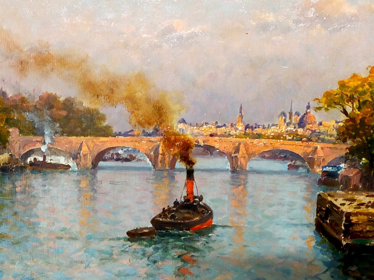 Louis Etienne Timmermans "the Seine At Paris Pont Royal"-photo-2