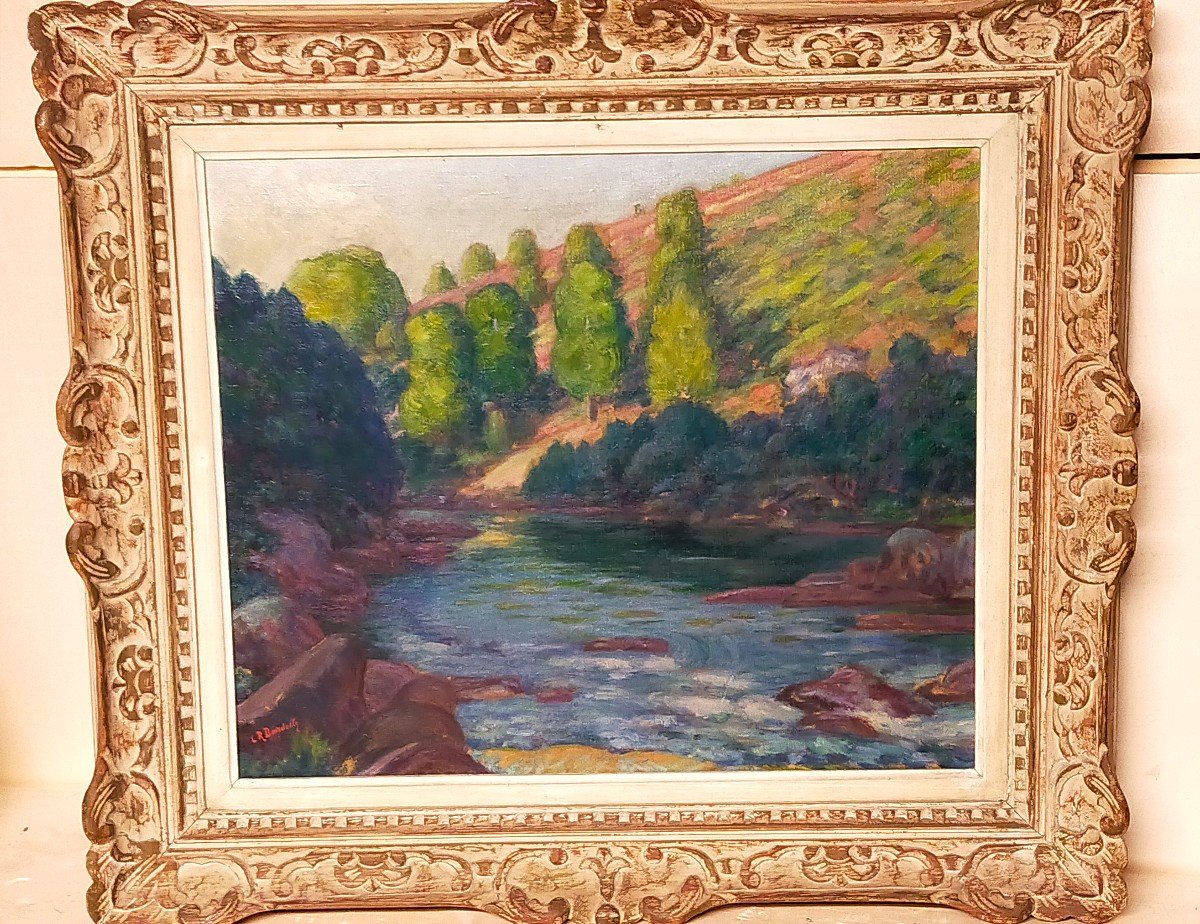 Bord De  Creuse  L&eacute;on R. Bardelle (1865-1960)  